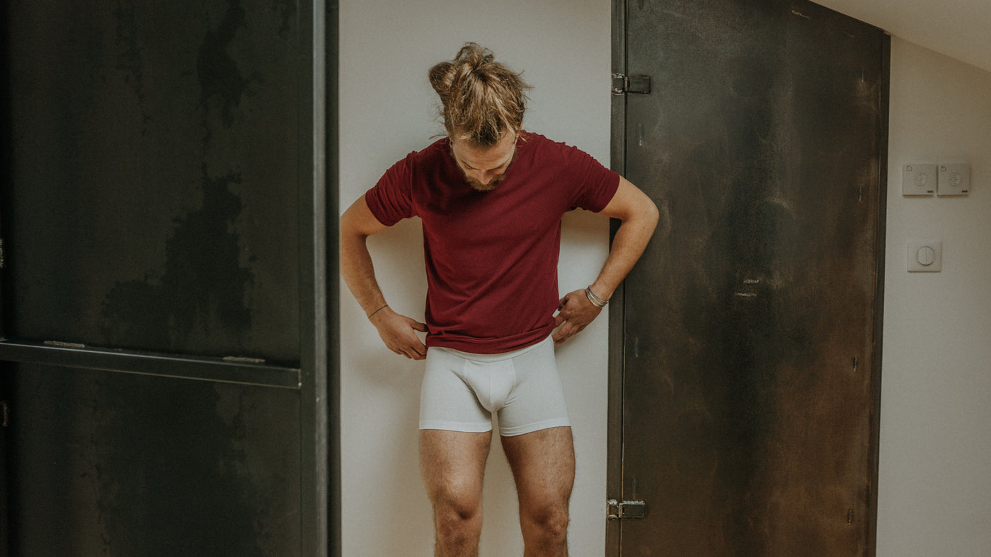 Pétrone T-shirt manches courtes coton pima micromodal Rouille homme