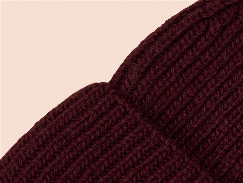 Pétrone bonnet homme zoom bordeaux foncé