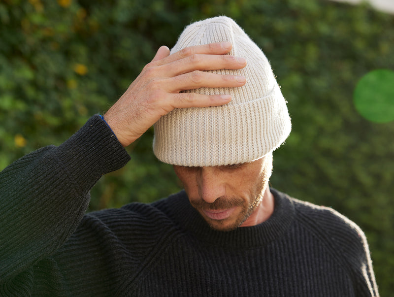Pétrone bonnet homme zoom écru
