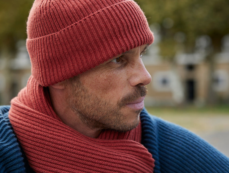 Pétrone bonnet homme zoom rouille