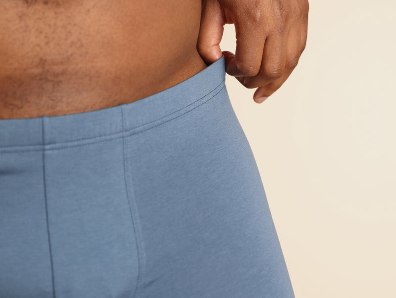Pétrone boxer confort grandes tailles 3xl 4xl 5xl coton biologique tencel bleu céruléen homme