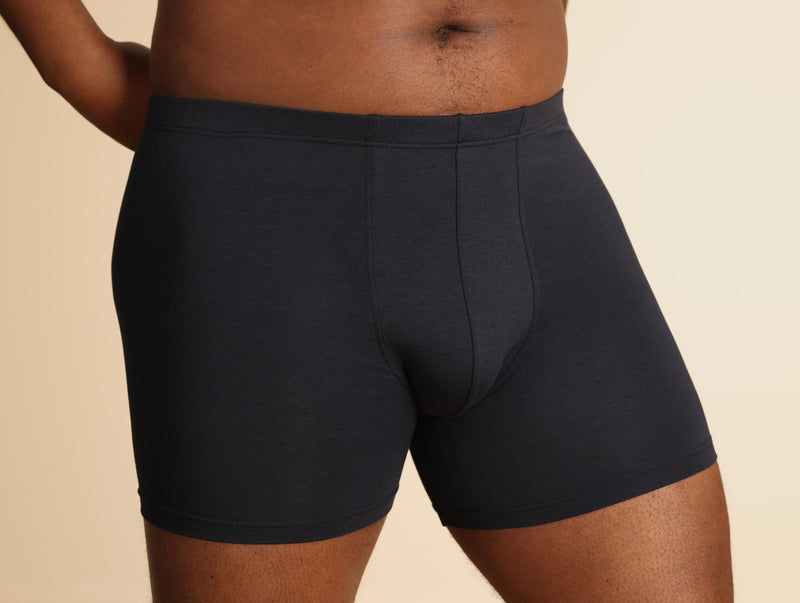 Pétrone boxer confort grandes tailles 3xl 4xl 5xl coton biologique tencel bleu marine homme