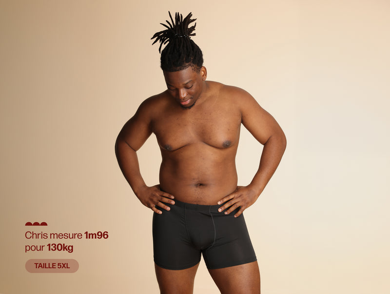 Pétrone boxer sport grandes tailles 3xl 4xl 5xl tencel gris anthracite homme