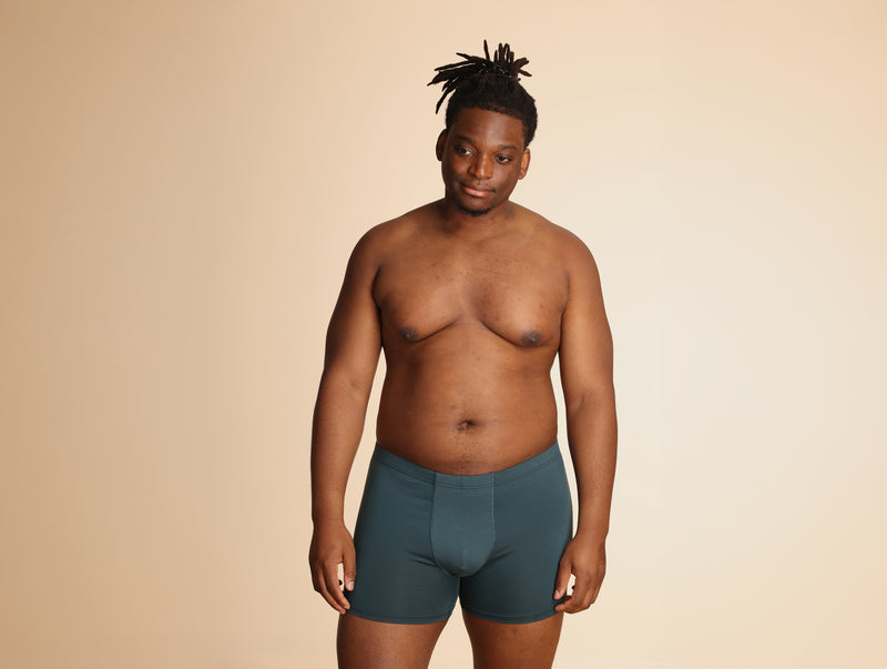 Pétrone boxer sport grandes tailles 3xl 4xl 5xl tencel bleu pétrole homme
