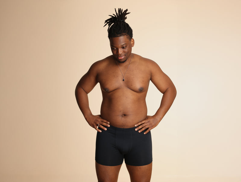 Pétrone boxer sport grandes tailles 3xl 4xl 5xl tencel bleu marine homme