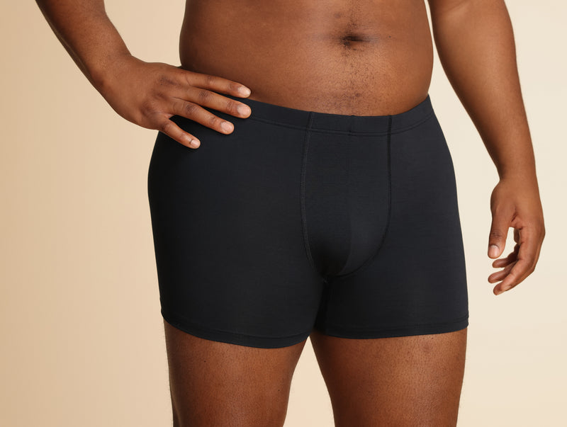 Pétrone boxer sport grandes tailles 3xl 4xl 5xl tencel bleu marine homme