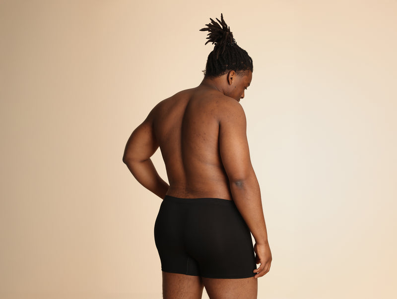 Pétrone boxer sport grandes tailles 3xl 4xl 5xl tencel noir homme