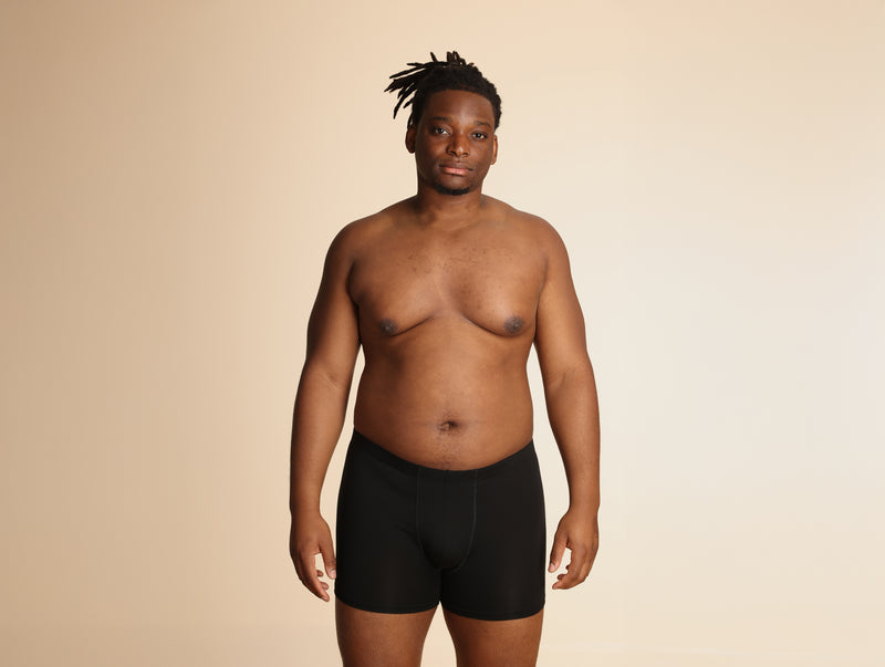 Pétrone boxer sport grandes tailles 3xl 4xl 5xl tencel noir homme