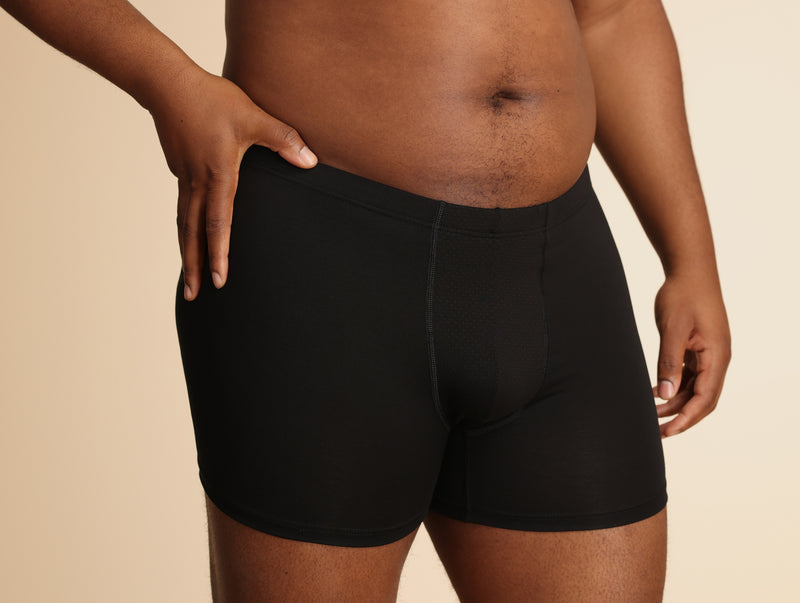 Pétrone boxer sport grandes tailles 3xl 4xl 5xl tencel noir homme
