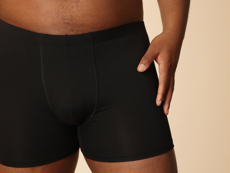 Pétrone boxer sport grandes tailles 3xl 4xl 5xl tencel noir homme