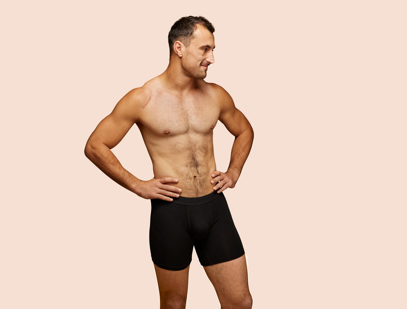 Pétrone boxer sport long tencel noir homme