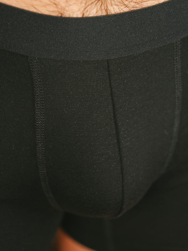 Pétrone boxer sport tencel noir homme