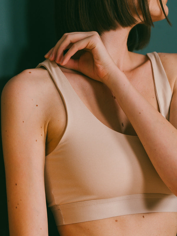 Pétrone brassière croisée lin femme