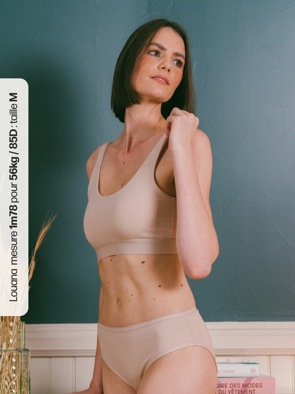 Pétrone brassière croisée lin femme