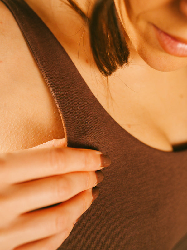 Pétrone brassière ronde chocolat femme