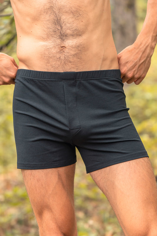 Pétrone caleçon coton pima micromodal bleu marine homme