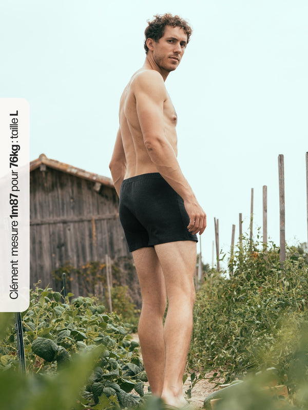 Pétrone caleçon coton pima micromodal gris anthracite homme