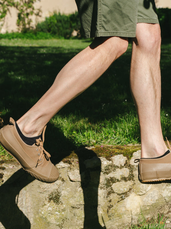 Pétrone socquettes lin coton noir homme