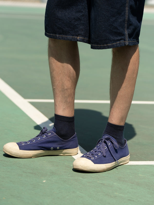 Pétrone chaussettes de tennis coton bio ecocell bleu marine homme