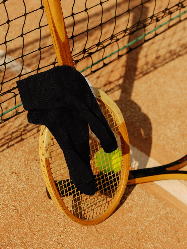 Pétrone chaussettes de tennis coton bio ecocell noir homme
