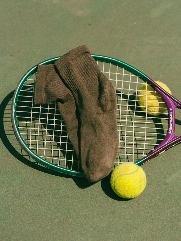 Pétrone chaussettes de tennis coton bio ecocell vert kaki homme