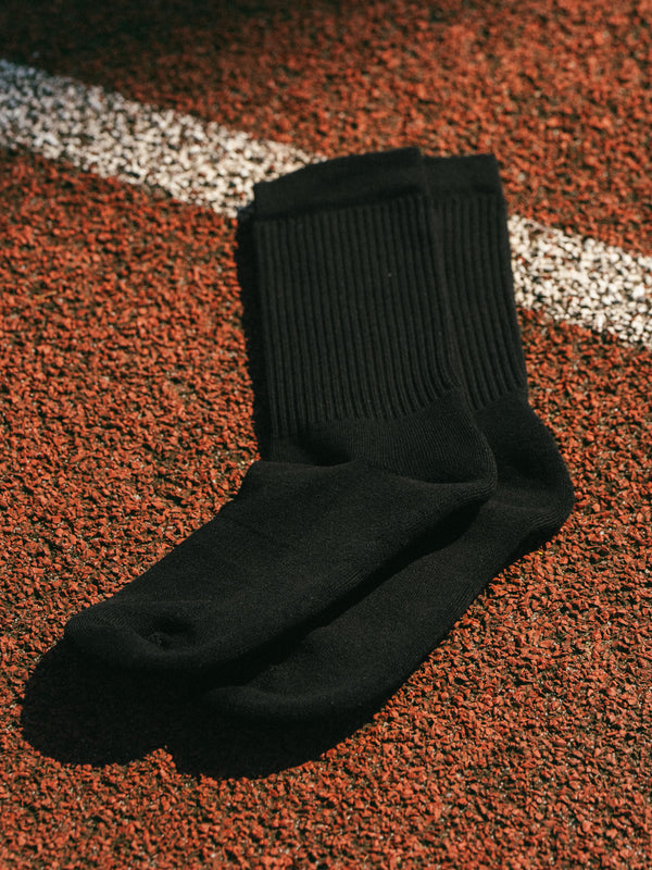 Pétrone chaussettes de tennis coton bio ecocell écru rayé femme