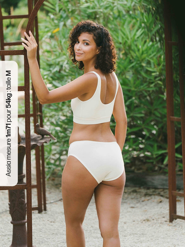 Pétrone culotte classique blanc crème femme