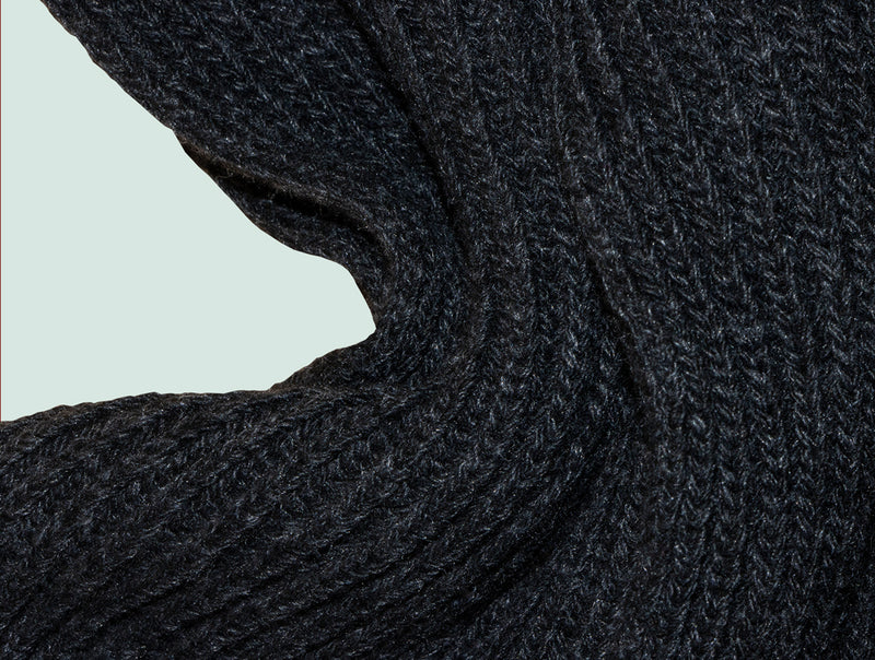 Pétrone écharpe homme zoom gris anthracite chiné