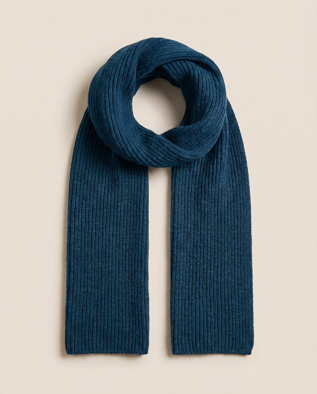 Pétrone écharpe homme bleu pétrole