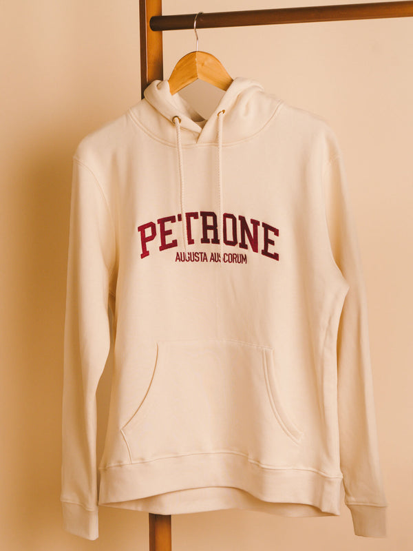 Pétrone sweat capuche hoodie homme Tencel coton bio écru homme