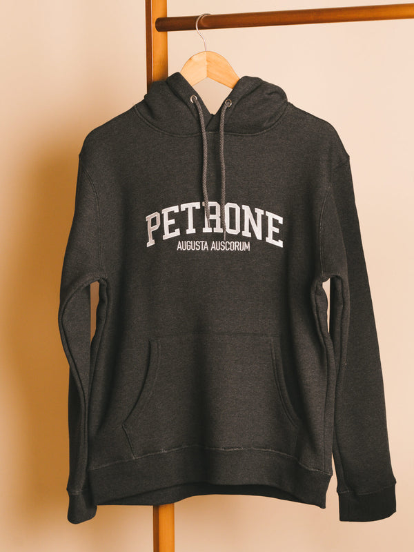 Pétrone sweat capuche hoodie homme Tencel coton bio gris anthracite chiné homme