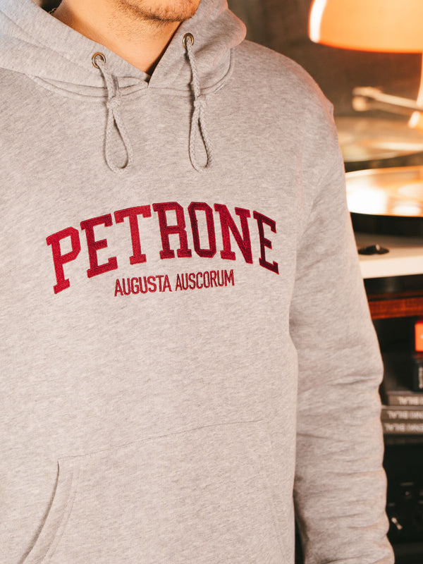 Pétrone sweat capuche hoodie homme Tencel coton bio gris chiné clair homme