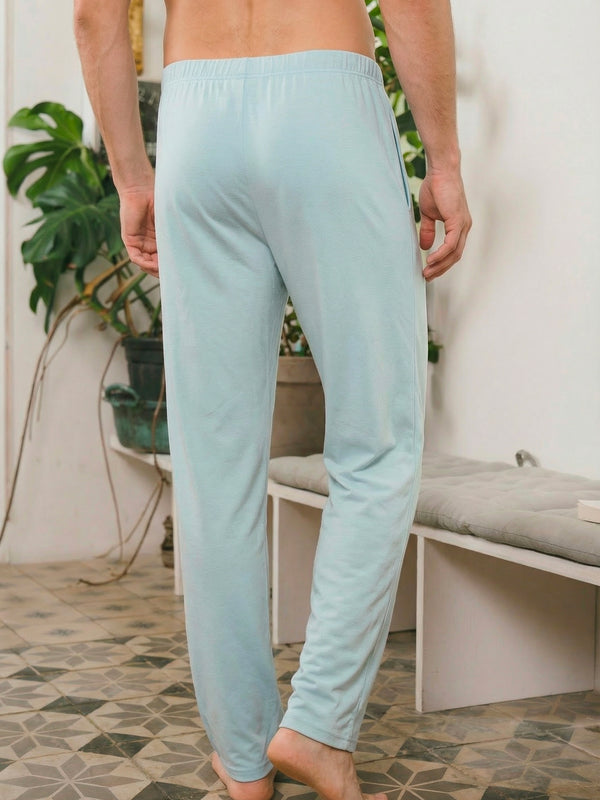 Pétrone pantalon de pyjama coton biologique tencel lyocell bleu ciel homme