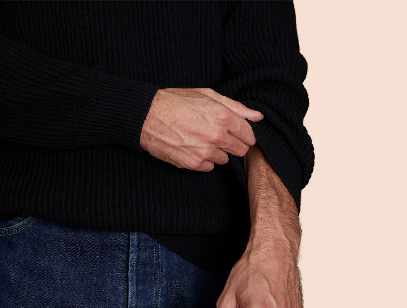 Pétrone Pull Réconfortant noir homme