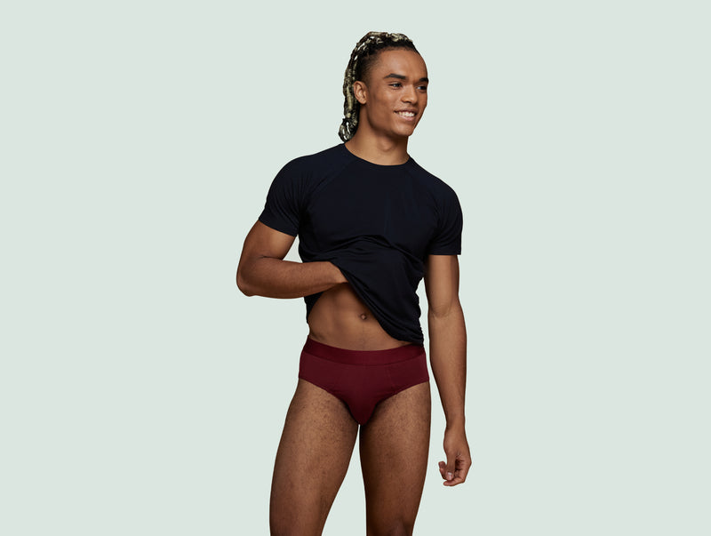 Pétrone slip sport tencel bordeaux homme t-shirt