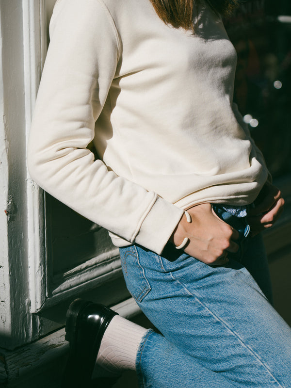 Pétrone sweat homme Tencel coton bio écru femme