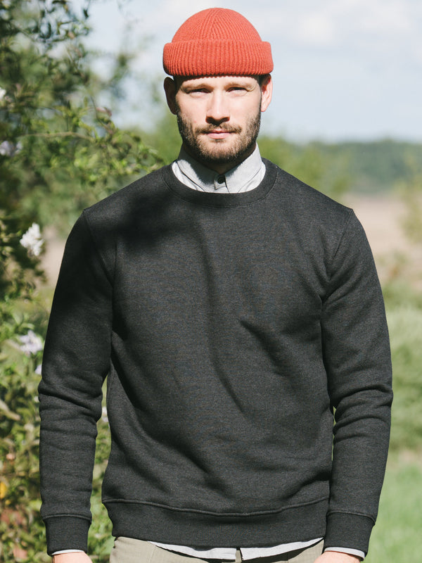 Pétrone sweat homme Tencel coton bio gris anthracite homme