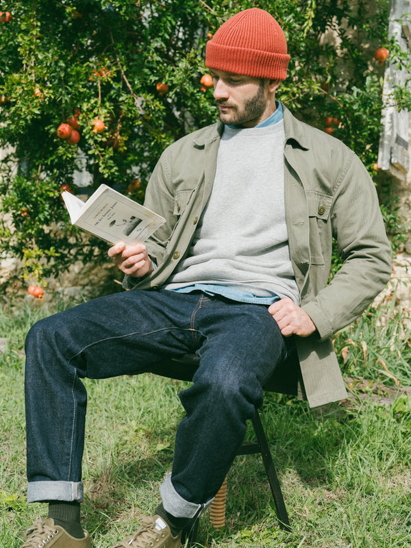 Pétrone sweat homme Tencel coton bio gris clair homme