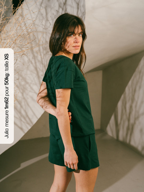 Pétrone t-shirt boxy coton bio tencel lyocell femme