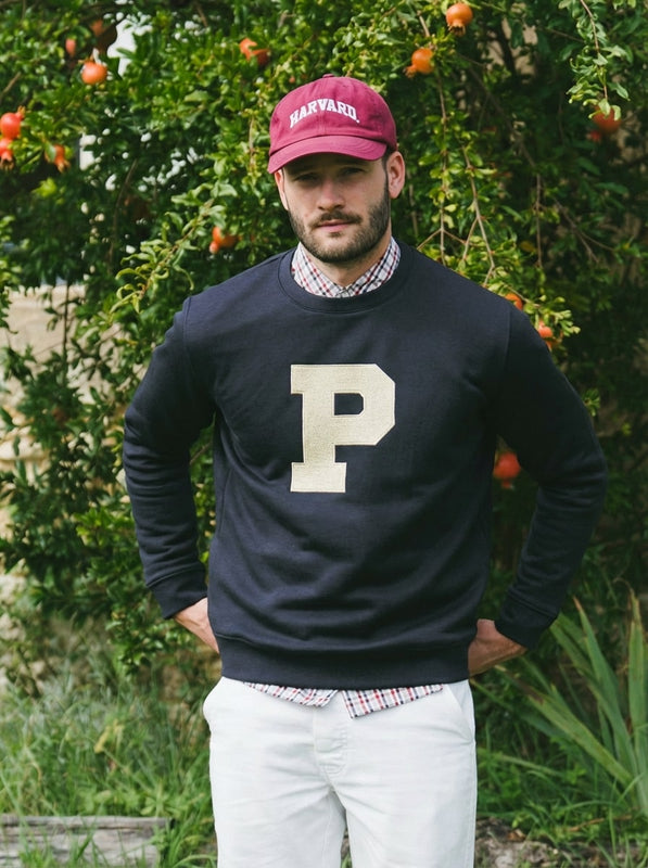 Pétrone sweat homme Tencel coton bio bleu marine