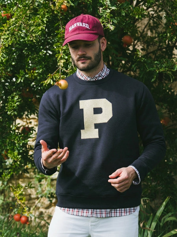 Pétrone sweat homme Tencel coton bio bleu marine