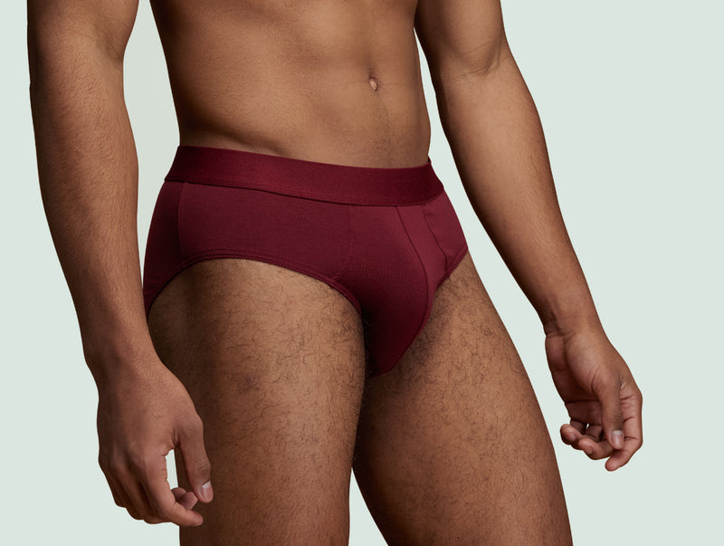Pétrone slip sport tencel bordeaux homme zoom