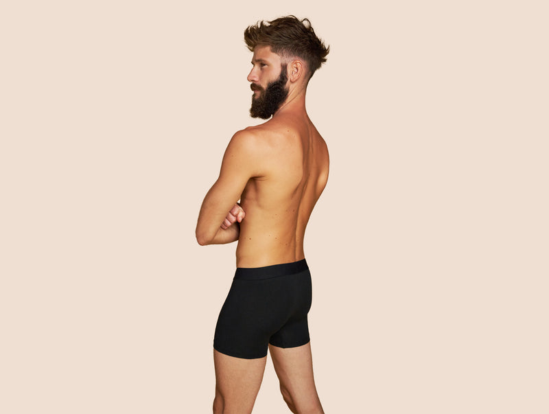 Pétrone boxer coton bio noir homme