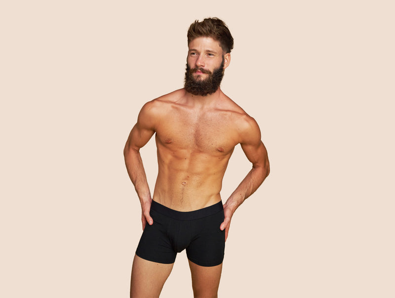 Pétrone boxer coton bio noir homme