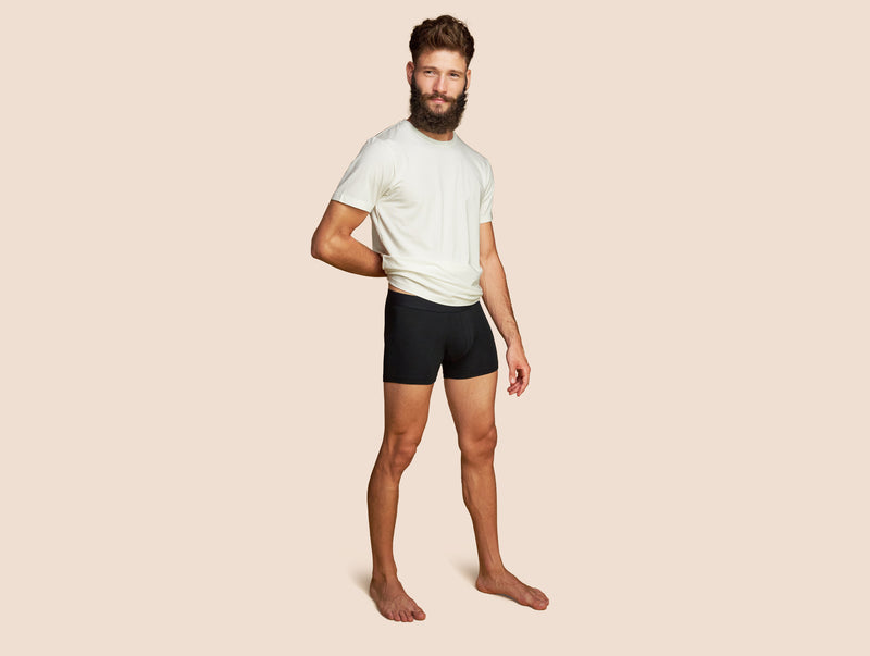 Pétrone boxer coton bio noir homme