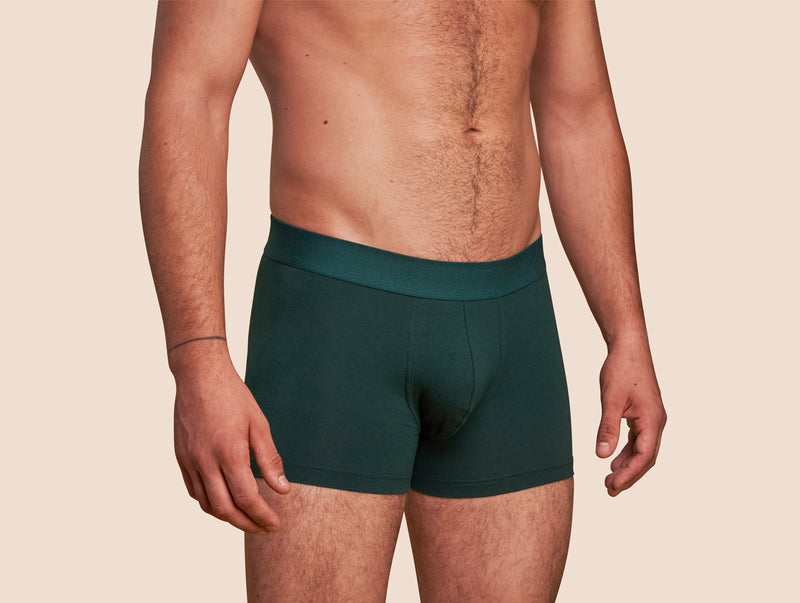 Pétrone boxer coton bio vert bouteille homme